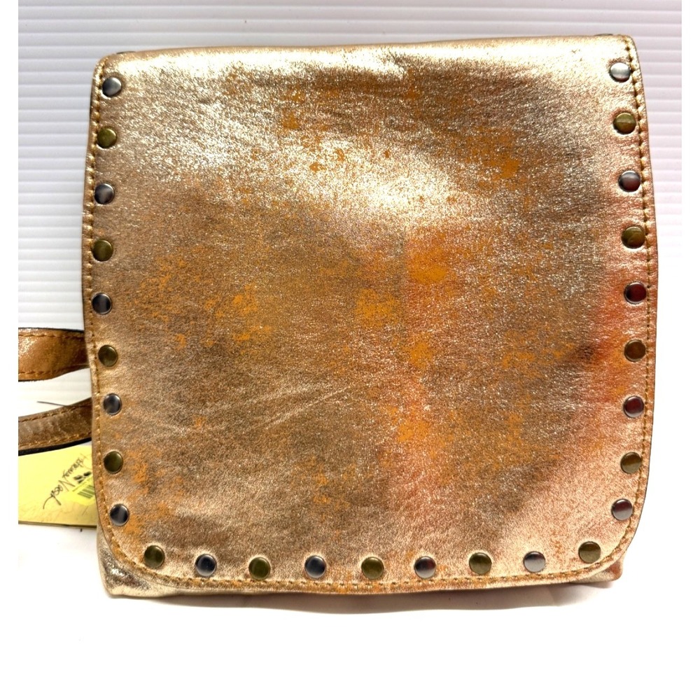 PATRICIA NASH CHAMPAGNE FOIL SHINY GRANADA  Crossbody Handbag DISTRESSED RARE